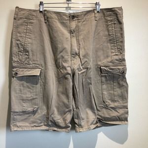Levi's Cargo Shorts Men's 40 Khaki Beige Cotton Pockets Outdoor Hiking Workwear